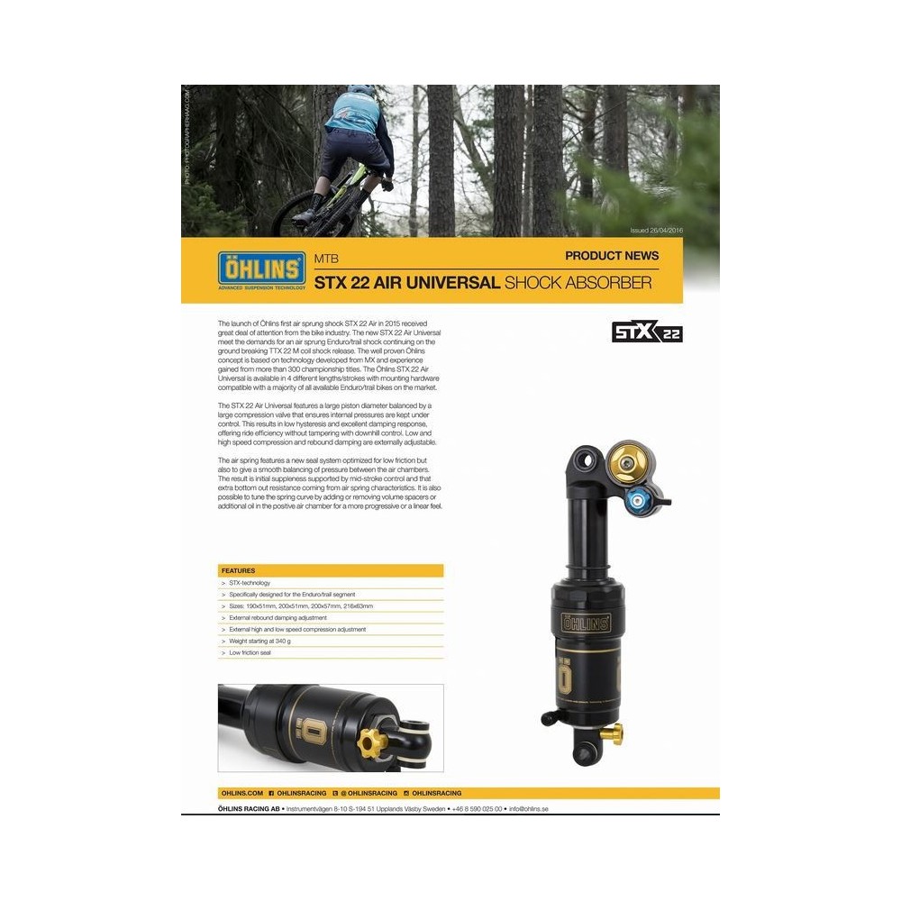 ÖHLINS STX22 AIRE ÖHLINS STX22 AIRE